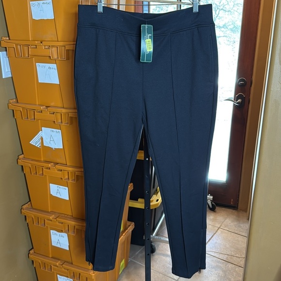 NWT Ralph Lauren Woman Active Black Stretch Athletic Ponte Pants Size 1X - Picture 3 of 10
